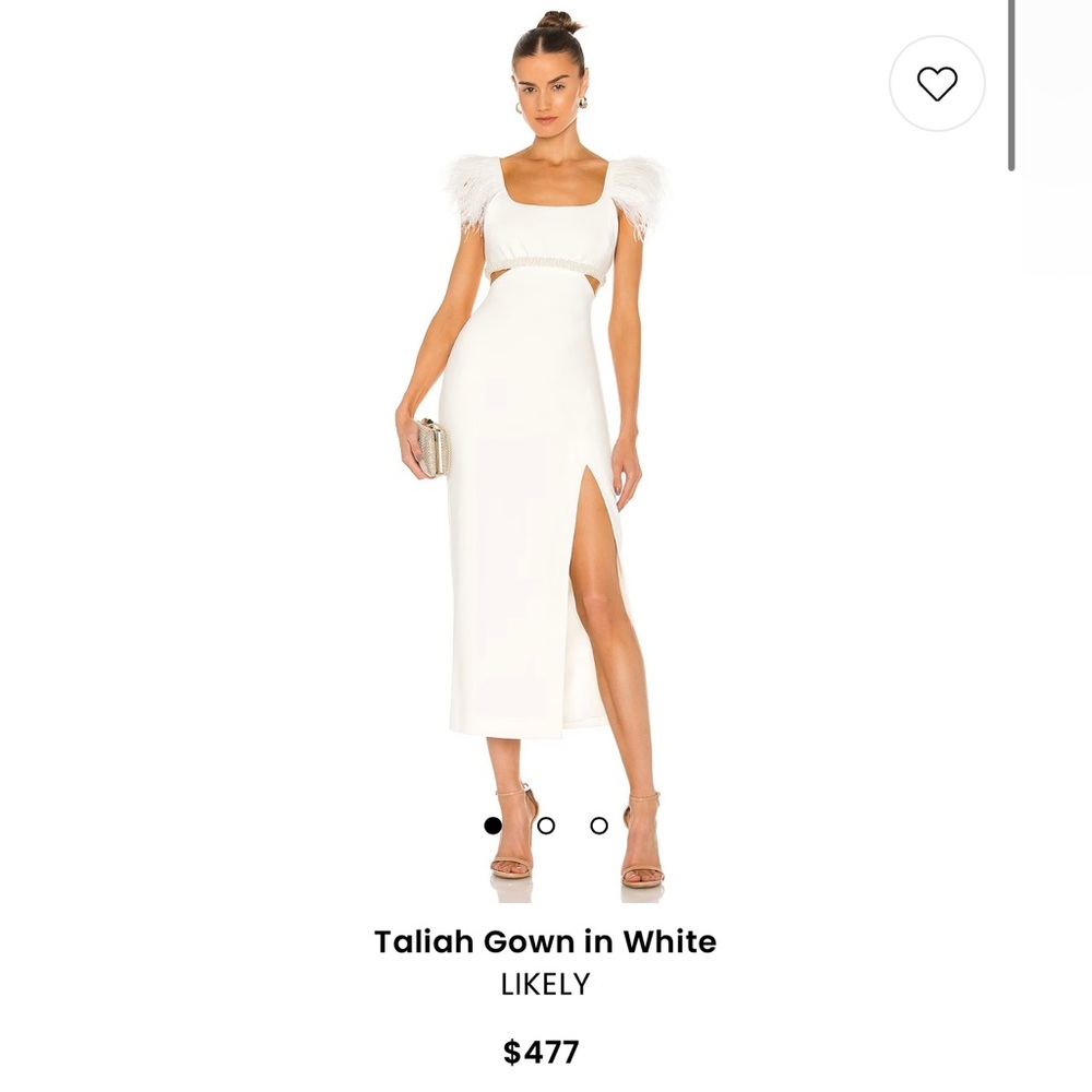 LIKELY Taliah Gown in white